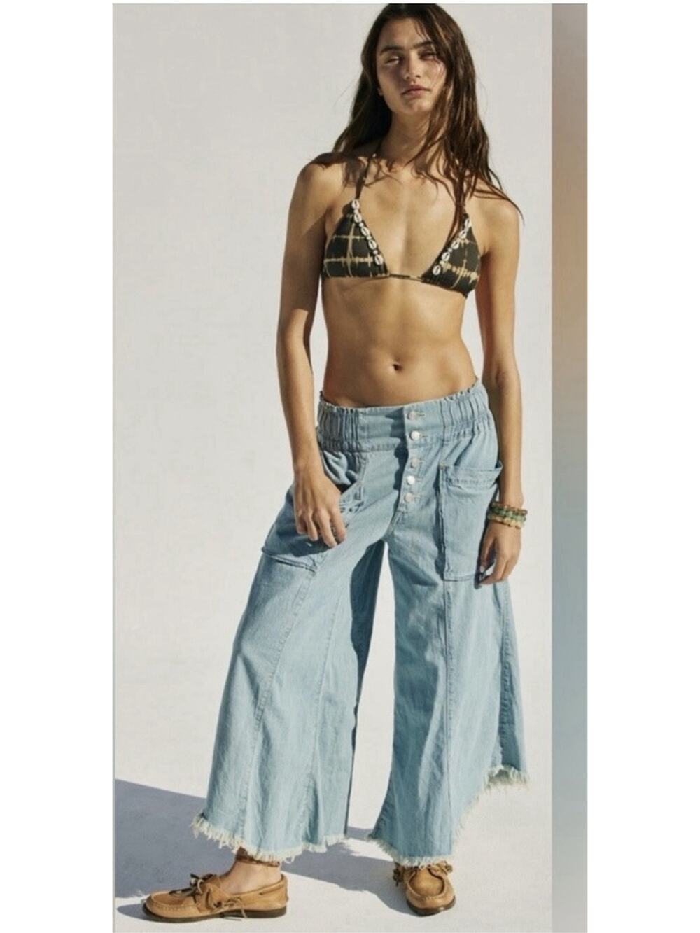 We The Free Sun Setter Pull On Jeans In Color Sun Bleach SZ Small